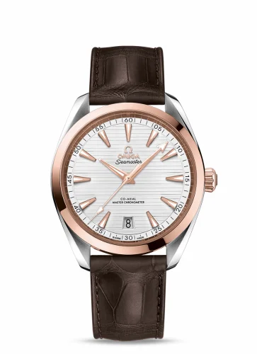 Omega Seamaster Aqua Terra 150M Master Chronometer 41 Stainless Steel / Sedna Gold / Silver / Alligator 220.23.41.21.02.001 (22023412102001)